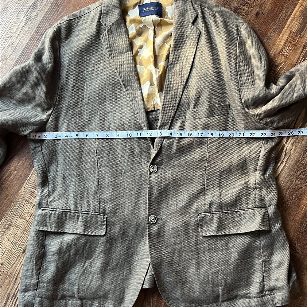 Thelonious C Brown Blazer with Patterned Lining - Picture 9 of 10